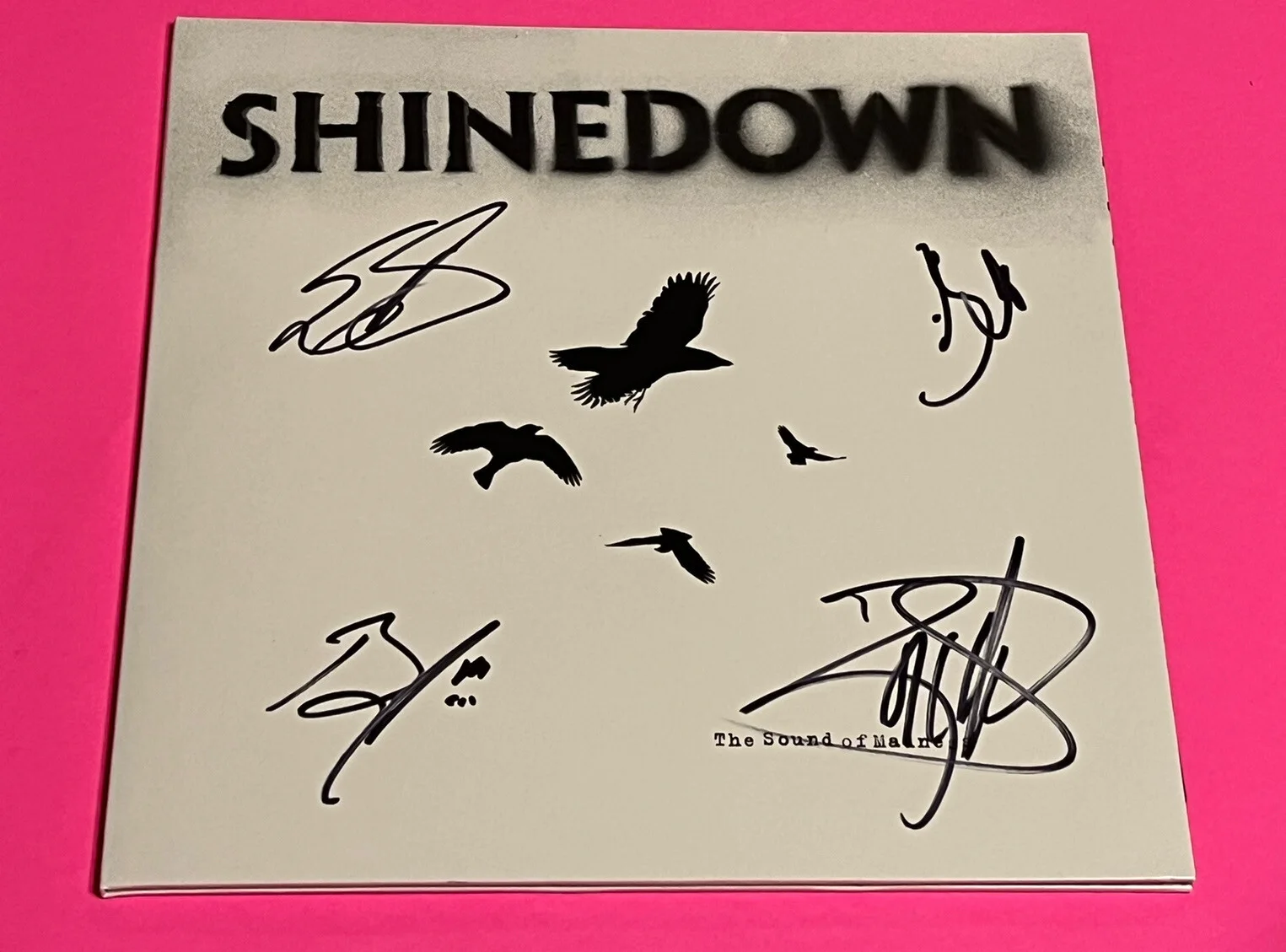 SHINEDOWN x4 ENTIRE BAND SIGNED SOUND OF MADNESSVINYL LP RECORD *EXACT PROOF* #c, изображение 2