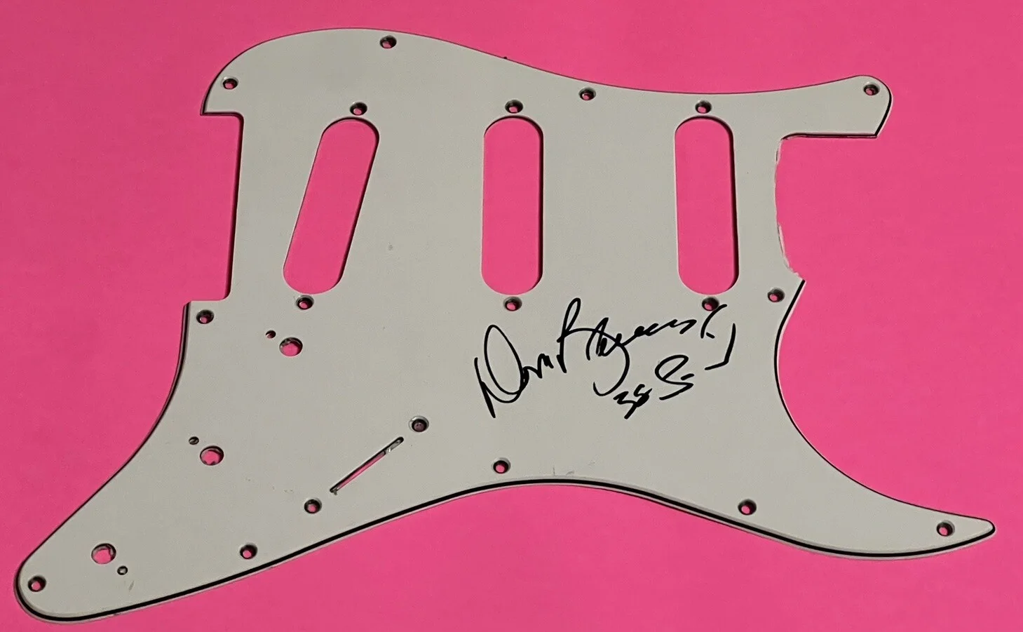 DON BARNES 38 SPECIAL AUTOGRAPHED SIGNED ELECTRIC GUITAR PICK GUARD #a *PROOF*, image 2