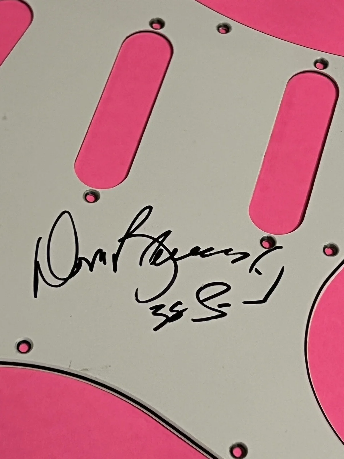 DON BARNES 38 SPECIAL AUTOGRAPHED SIGNED ELECTRIC GUITAR PICK GUARD #a *PROOF*, image 3