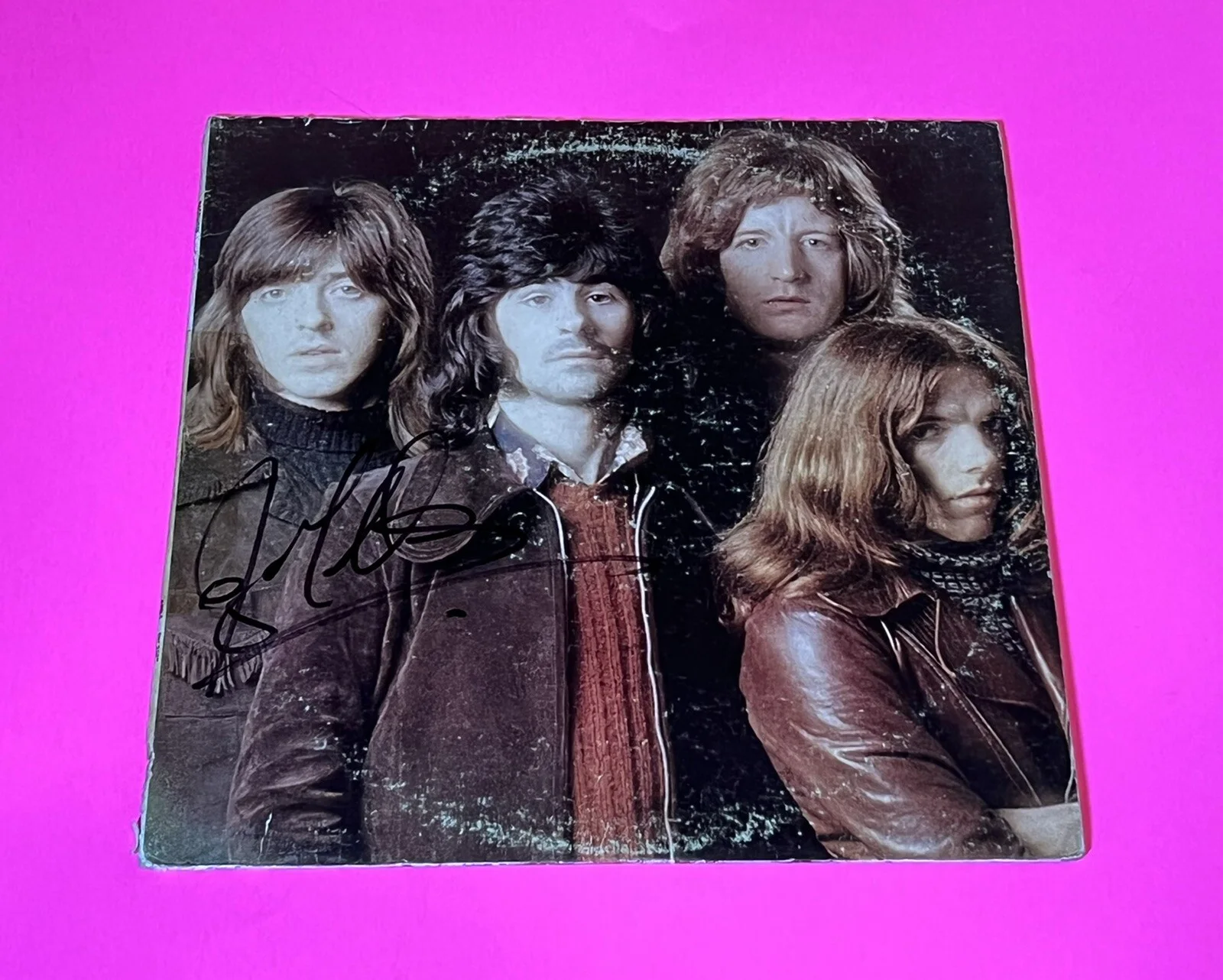 JOEY MOLLAND SIGNED BADFINGER STRAIGHT UP VINYL RECORD *EXACT PROOF*, изображение 2