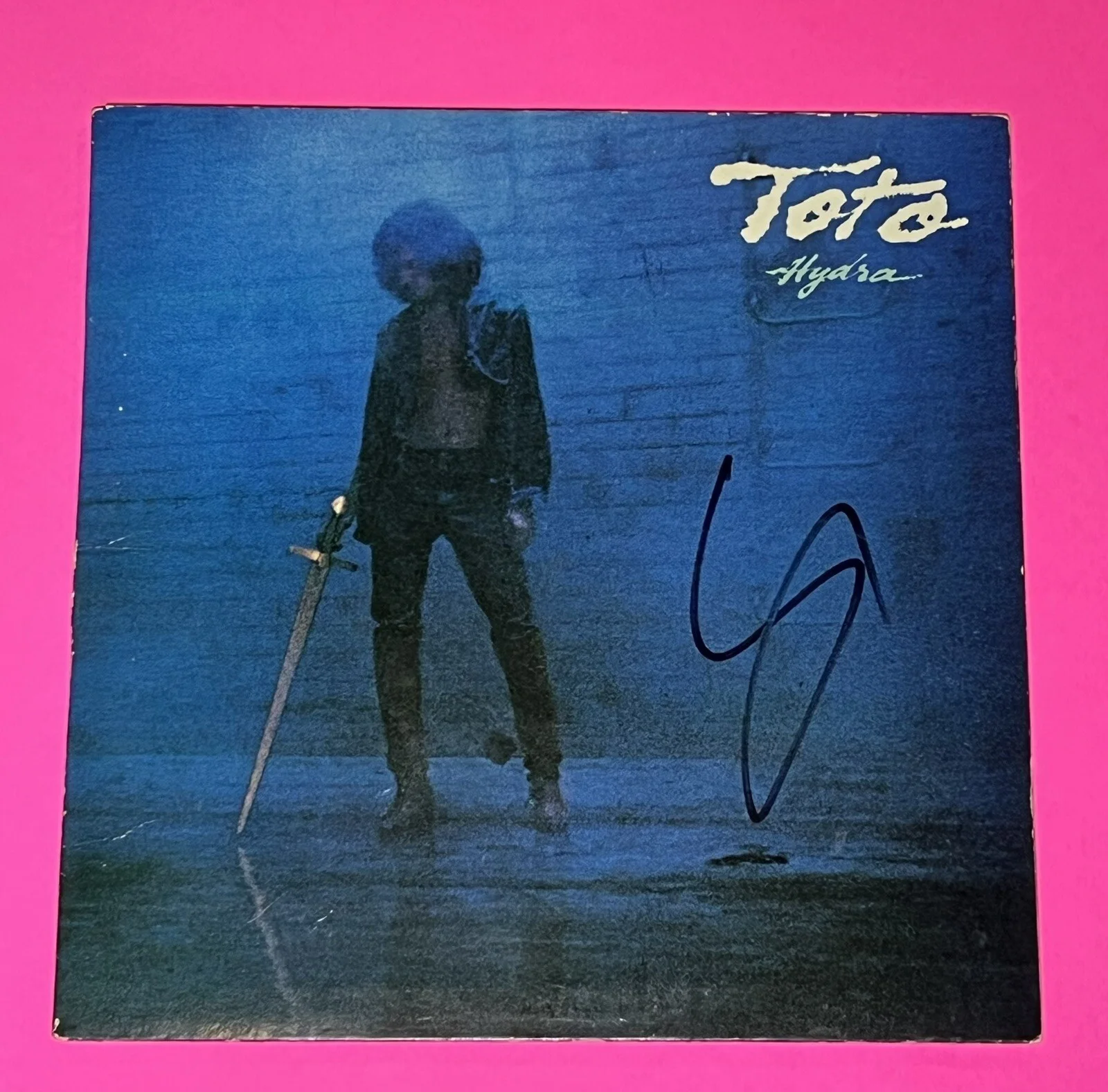 STEVE LUKATHER TOTO SIGNED AUTOGRAPHED HYDRA VINYL LP ALBUM *EXACT PROOF*, image 2