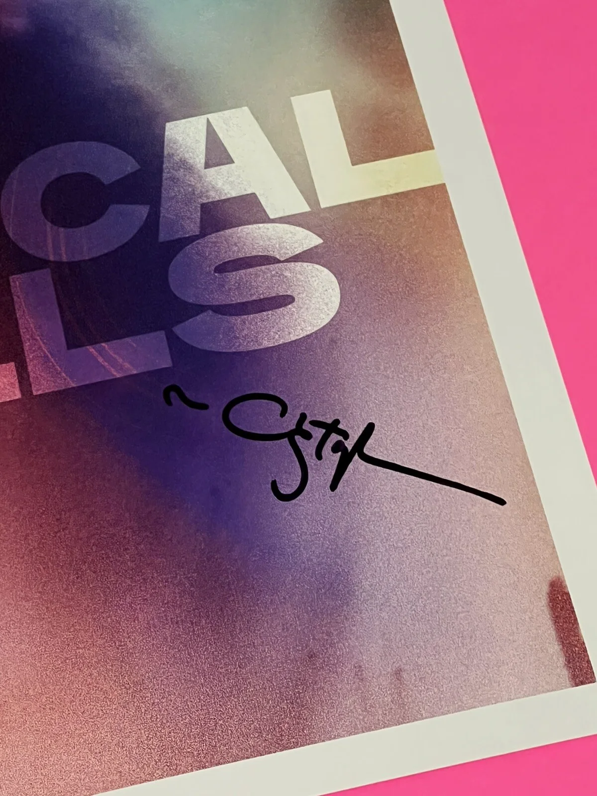 SILVERSUN PICKUPS SIGNED AUTOGRAPHED PHYSICAL THRILLS LITHOGRAPH POSTER 12 X 12, изображение 2