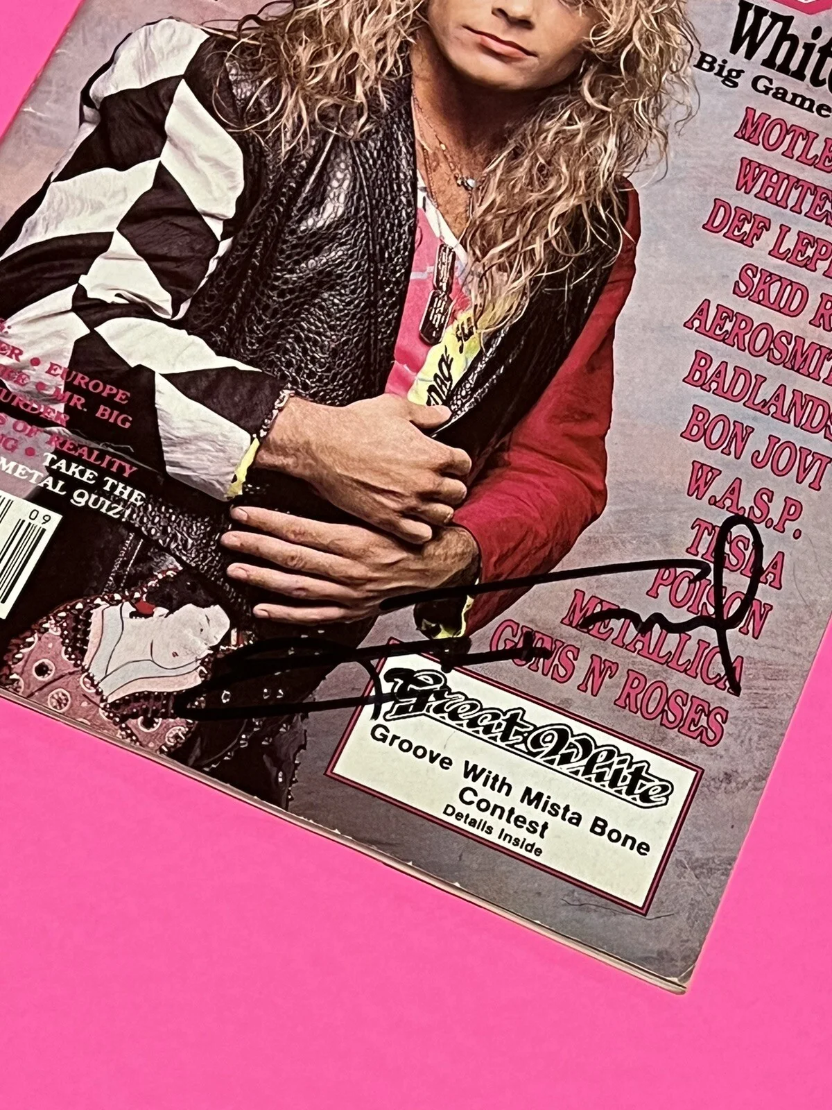 MIKE TRAMP WHITE LION AUTOGRAPHED SIGNED HIT PARADER MAGAZINE *EXACT PROOF*, image 5