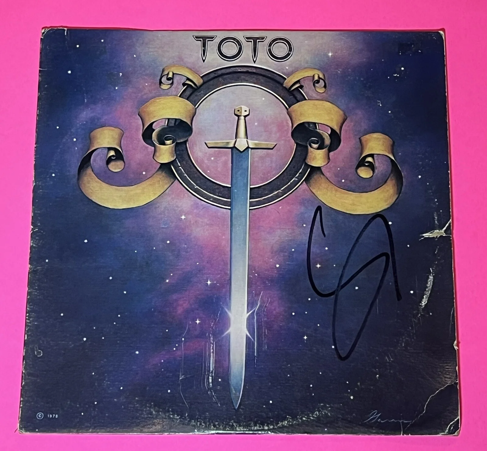 STEVE LUKATHER TOTO SIGNED AUTOGRAPHED TOTO VINYL LP ALBUM *EXACT PROOF*, изображение 5