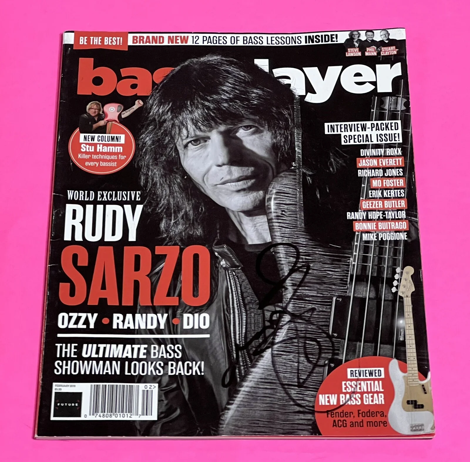 RUDY SARZO QUIET RIOT WHITESNAKE DIO AUTOGRAPHED SIGNED MAGAZINE *EXACT PROOF*, изображение 2