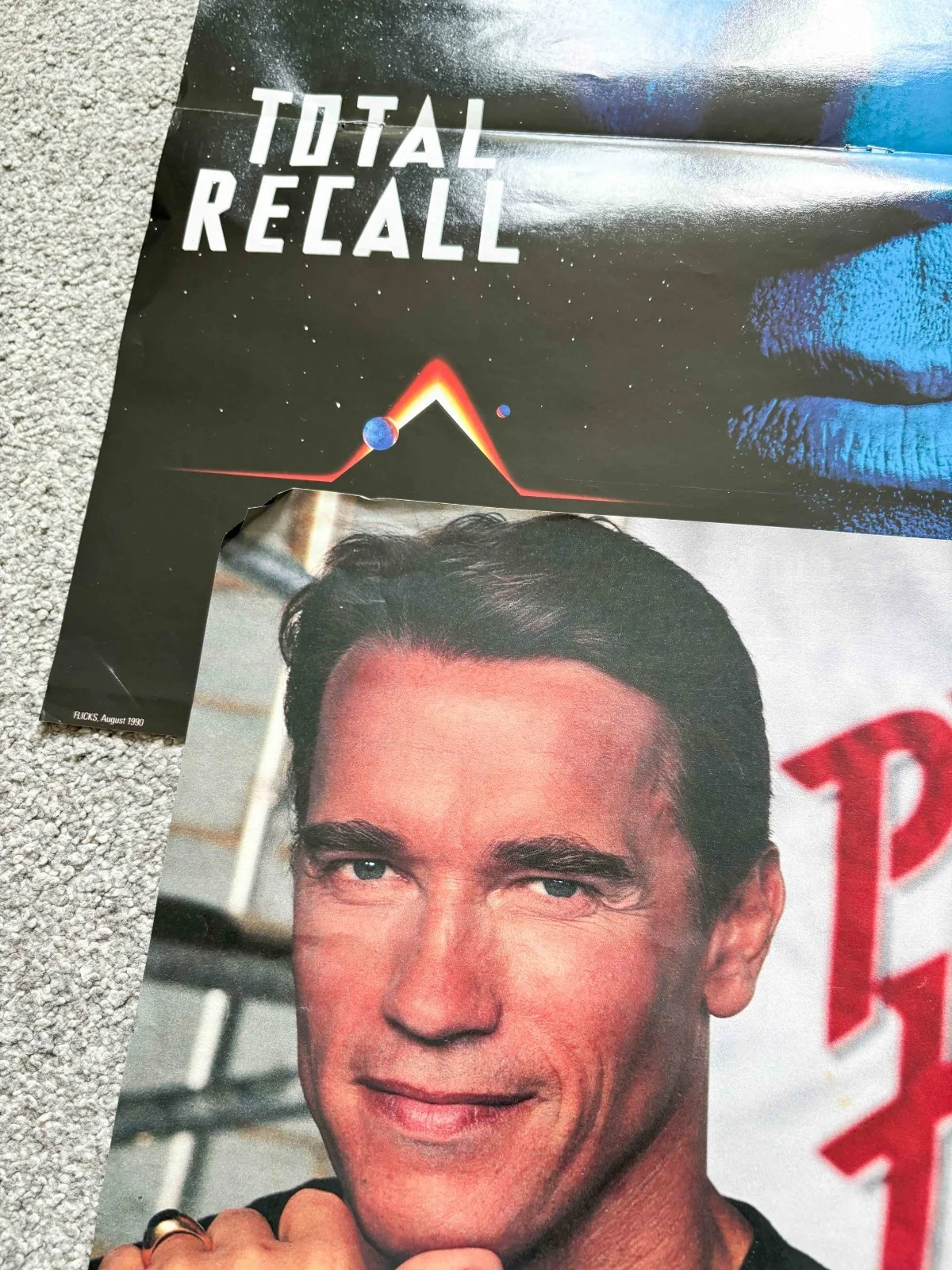 Arnold Schwarzenegger Magazine & Newspaper Clippings & Total Recall Poster, image 5