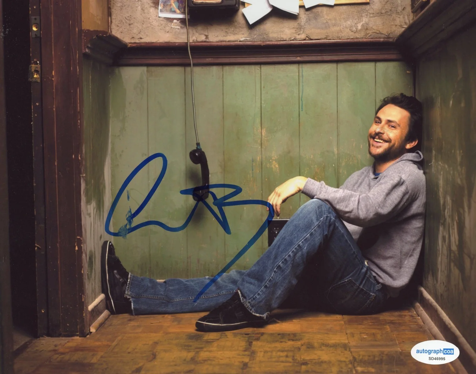 charlie day — CHARLIE DAY SIGNED ALWAYS SUNNY IN PHILADELPHIA 8X10 PHOTO W/PROOF ACOA COA, изображение 5