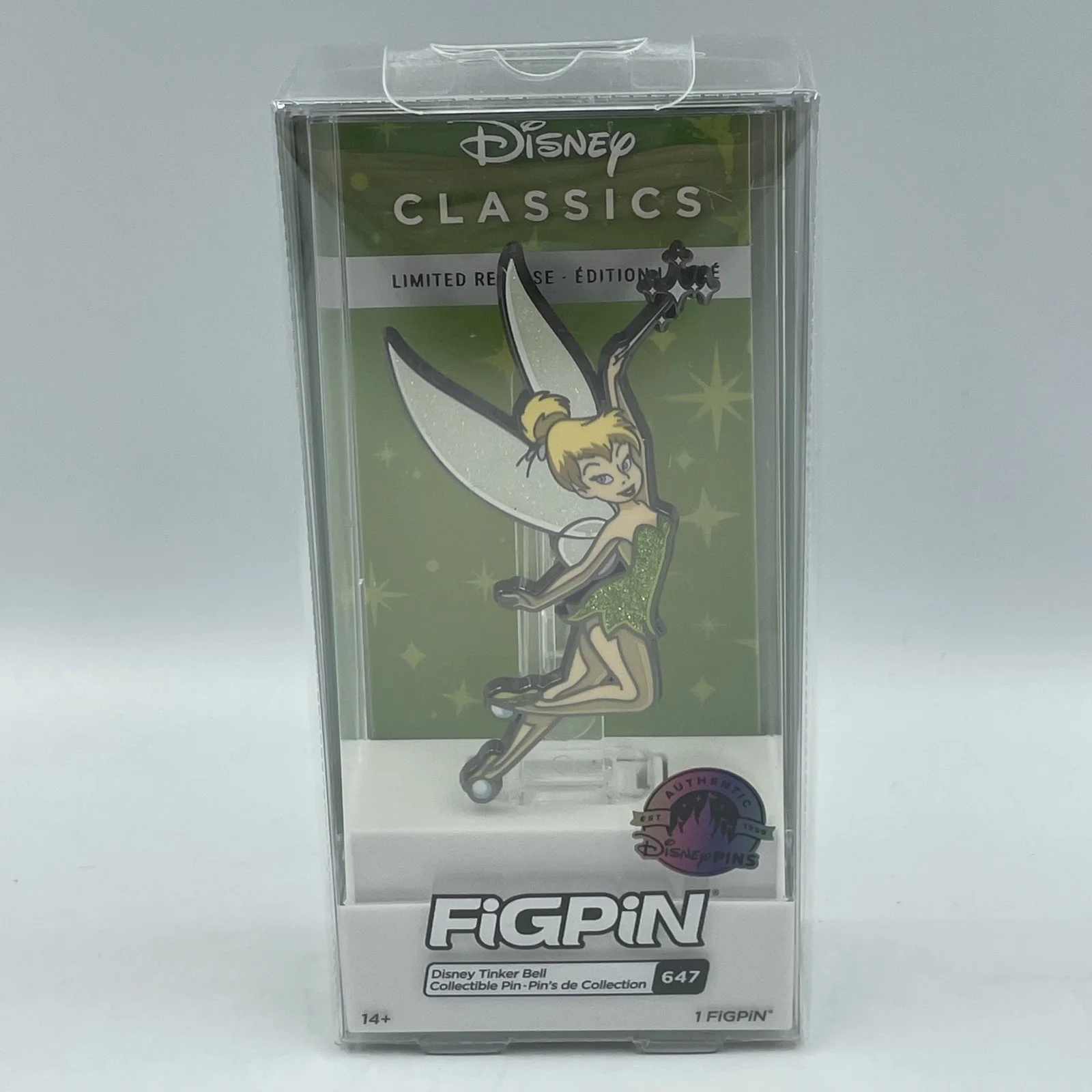 FiGPiN #647 Tinkerbell • Disney Pin Trading • Official Disney Enamel Badge • New, image 2