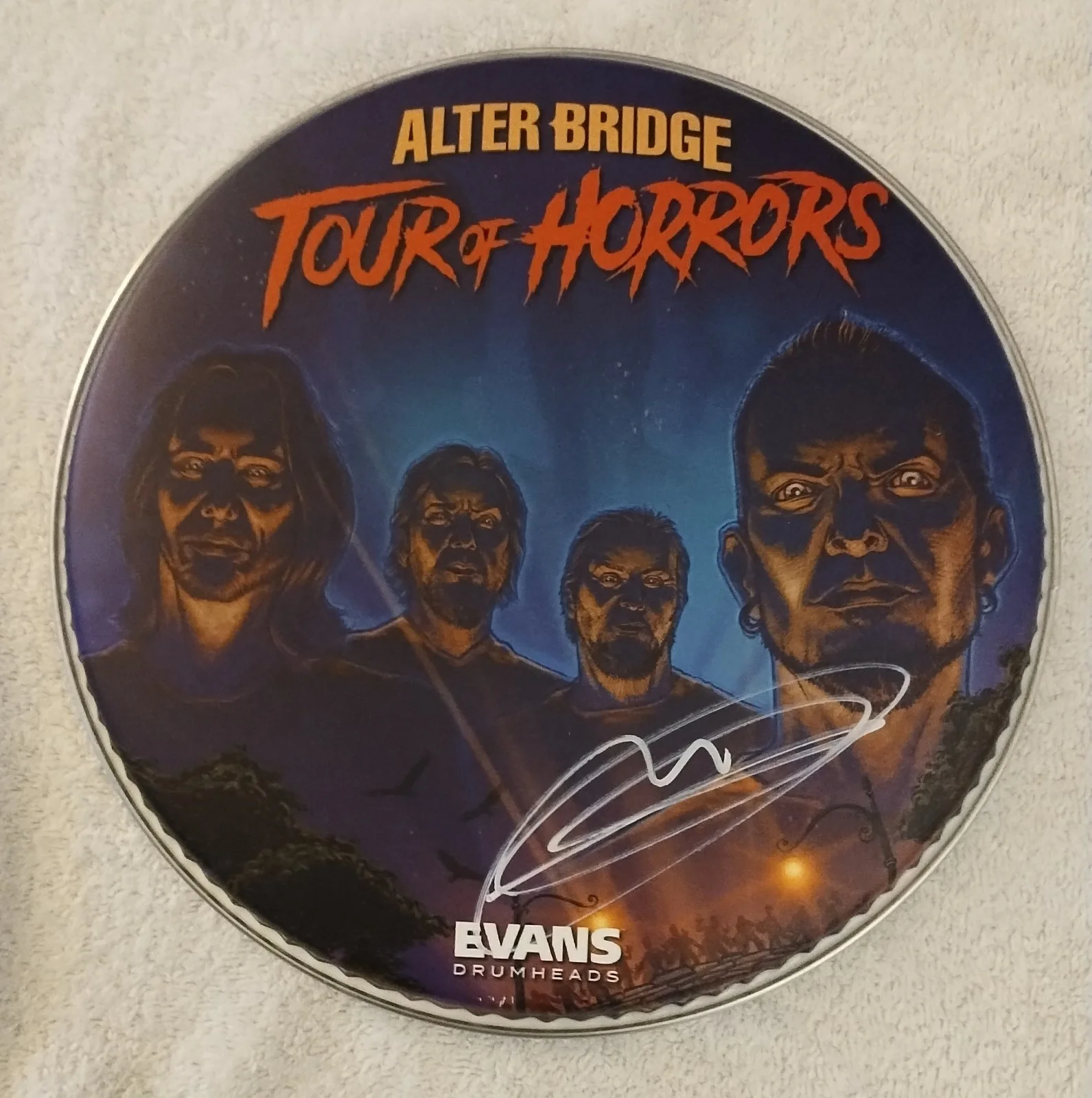 CREED SIGNED ALTER BRIDGE SIGNED MARK TREMONTI TOUR OF HORRORS VINYL BOOK DRUM, изображение 3