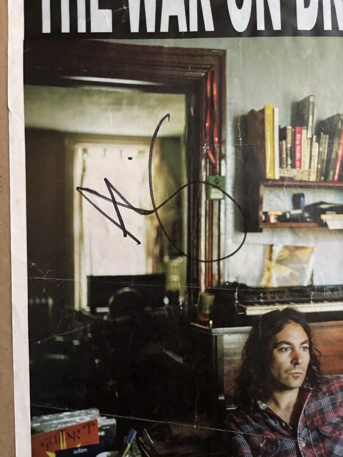 THE WAR ON DRUGS Old /Rare Show Flyer Signed By Lead Singer Adam Grandiciel, изображение 3