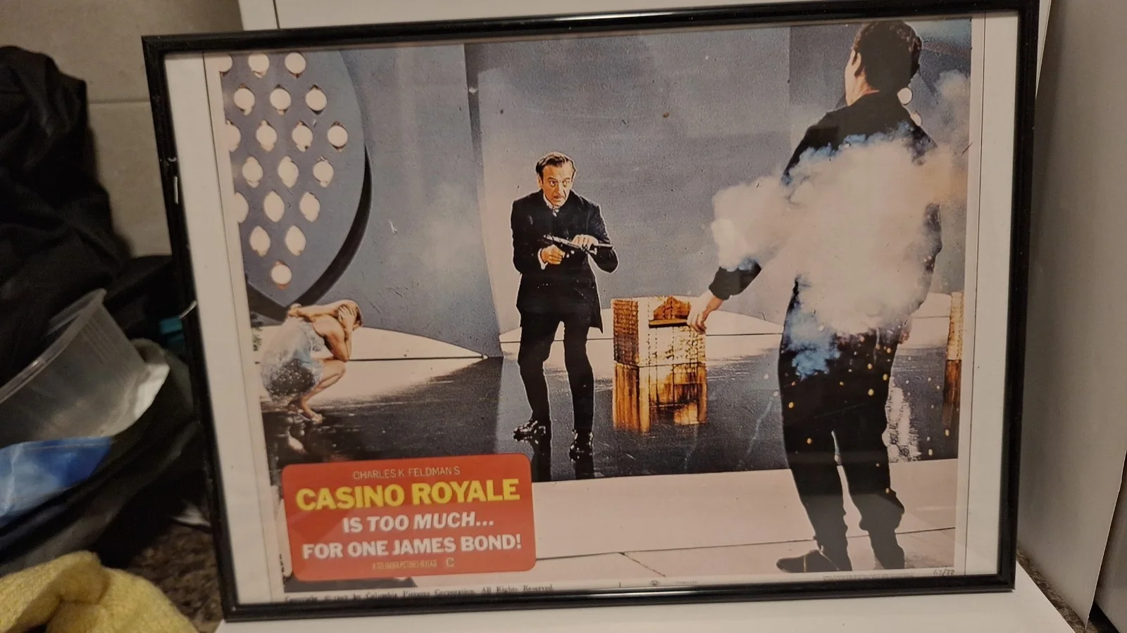 VINTAGE Casino Royale 007 James Bond 1967 A3 Framed Reproduction Lobby Card, изображение 3