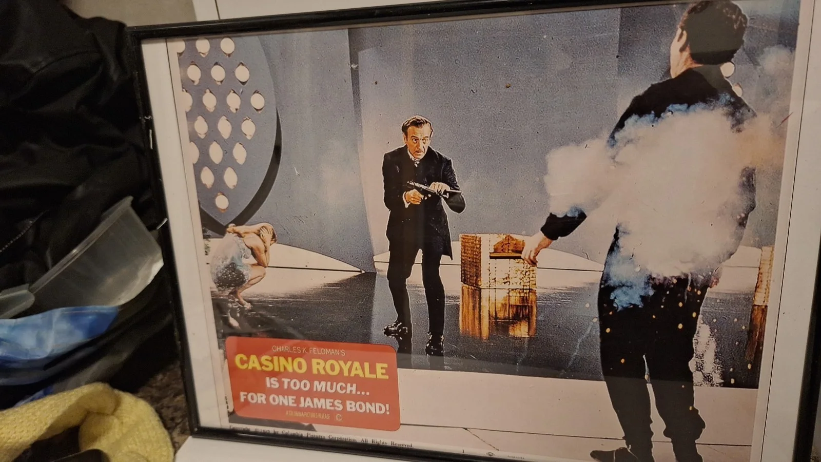 VINTAGE Casino Royale 007 James Bond 1967 A3 Framed Reproduction Lobby Card, изображение 4