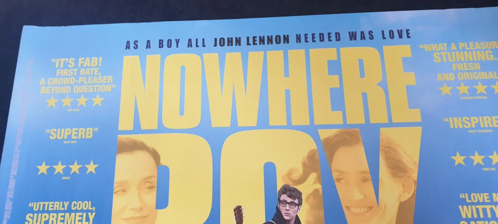 Original UK Quad NOWHERE BOY (2009) DS Signed Aaron Johnson +1 Rolled Poster, image 4