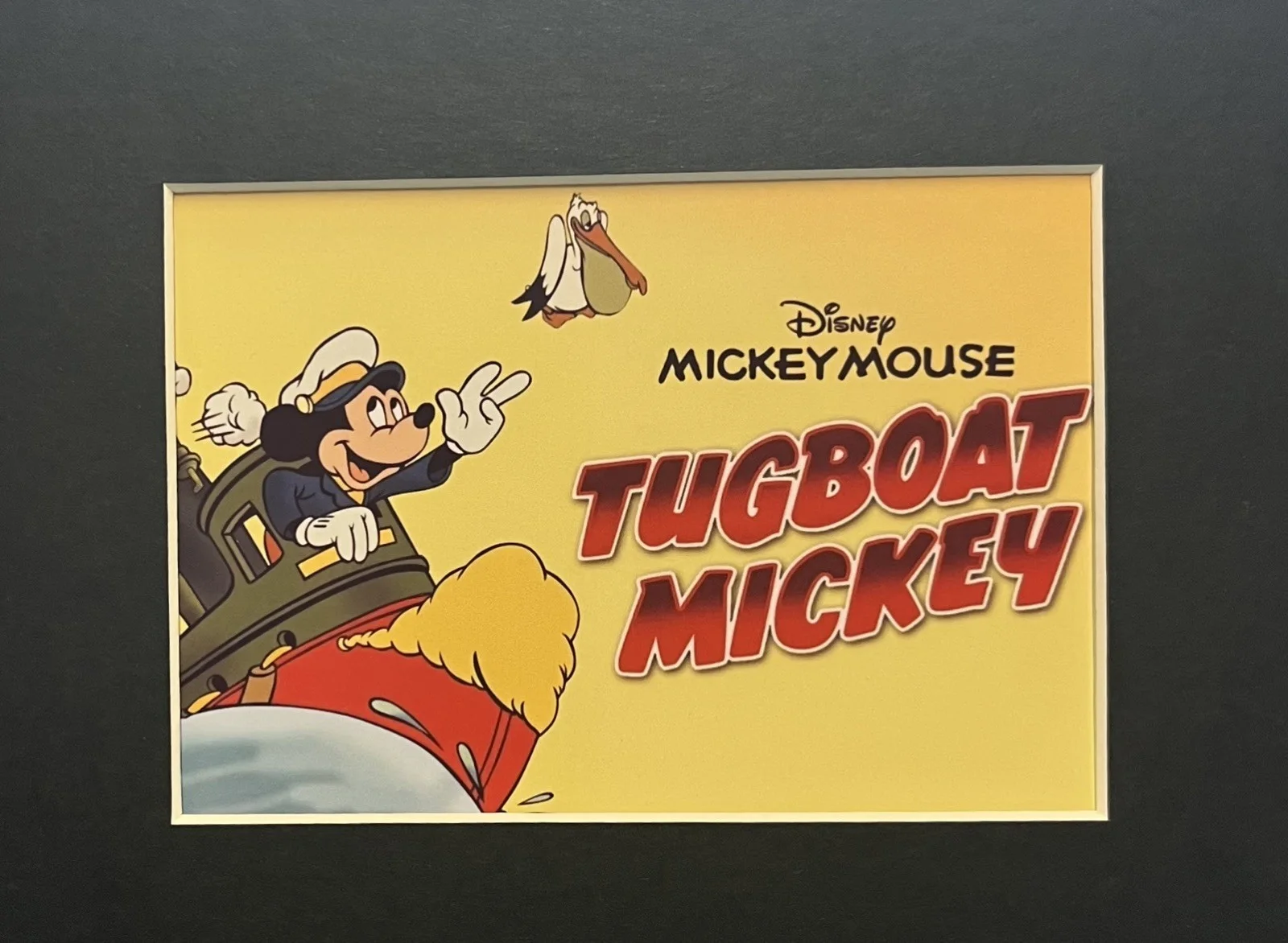 TUGBOAT MICKEY. Mickey Mouse. 35mm Film Cell Mounted Display, image 2