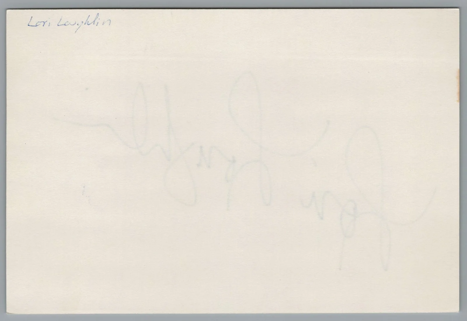 Lori Loughlin — Lori Loughlin Signed 4x6 Index Card Full House Autographed, image 2