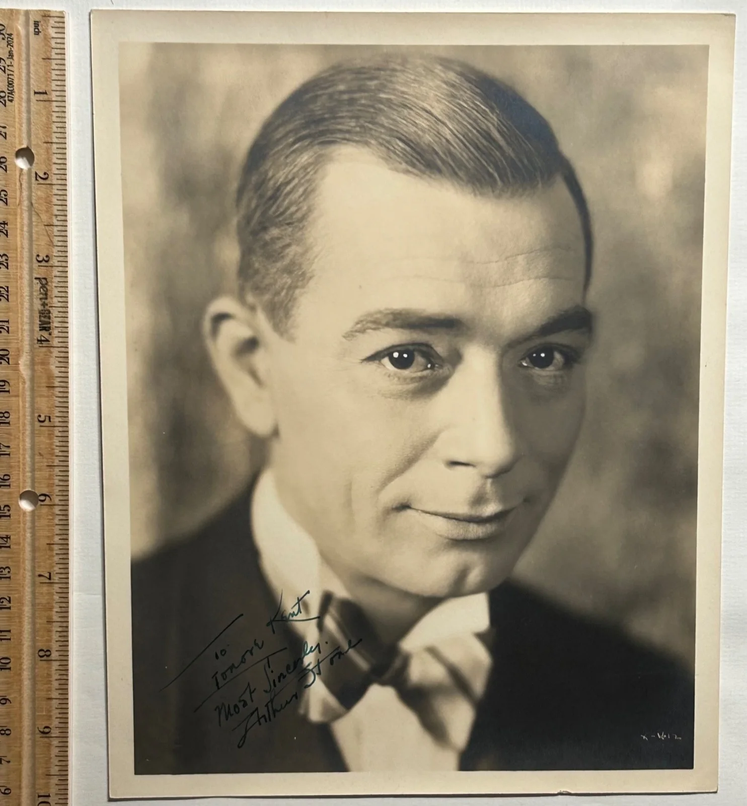 ARTHUR STONE—SIGNED PHOTO—HAL ROACH SILENT STAR—Fritz Lang•Laurel+Hardy, изображение 2