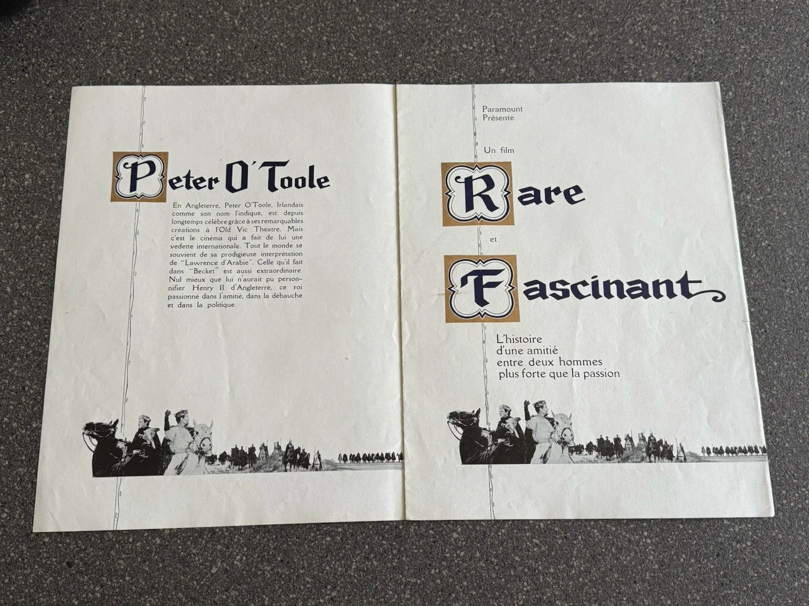 RARE French 1964 A4 Multi-Panel Film Promo Becket Richard Burton Peter O’Toole, изображение 3