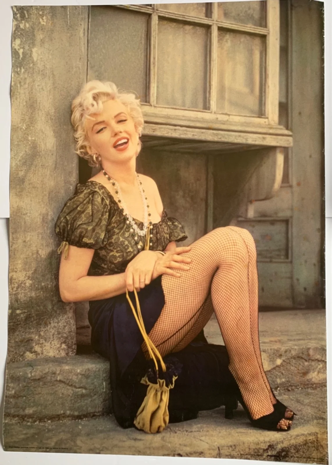 VINTAGE MARILYN MONROE BUS STOP NET STOCKING ORIGINAL POSTER 1980’S MOVIE STAR, изображение 5