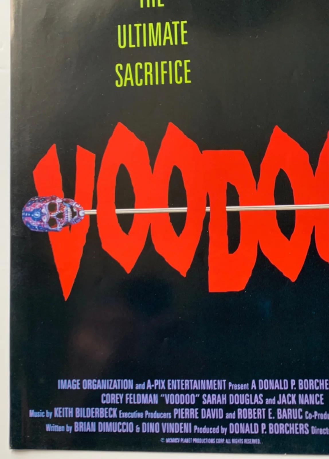 VOODOO / VINTAGE VIDEO FILM HORROR POSTER 1990’S BRITISH ORIGINAL OLD MOVIE PROP, изображение 4