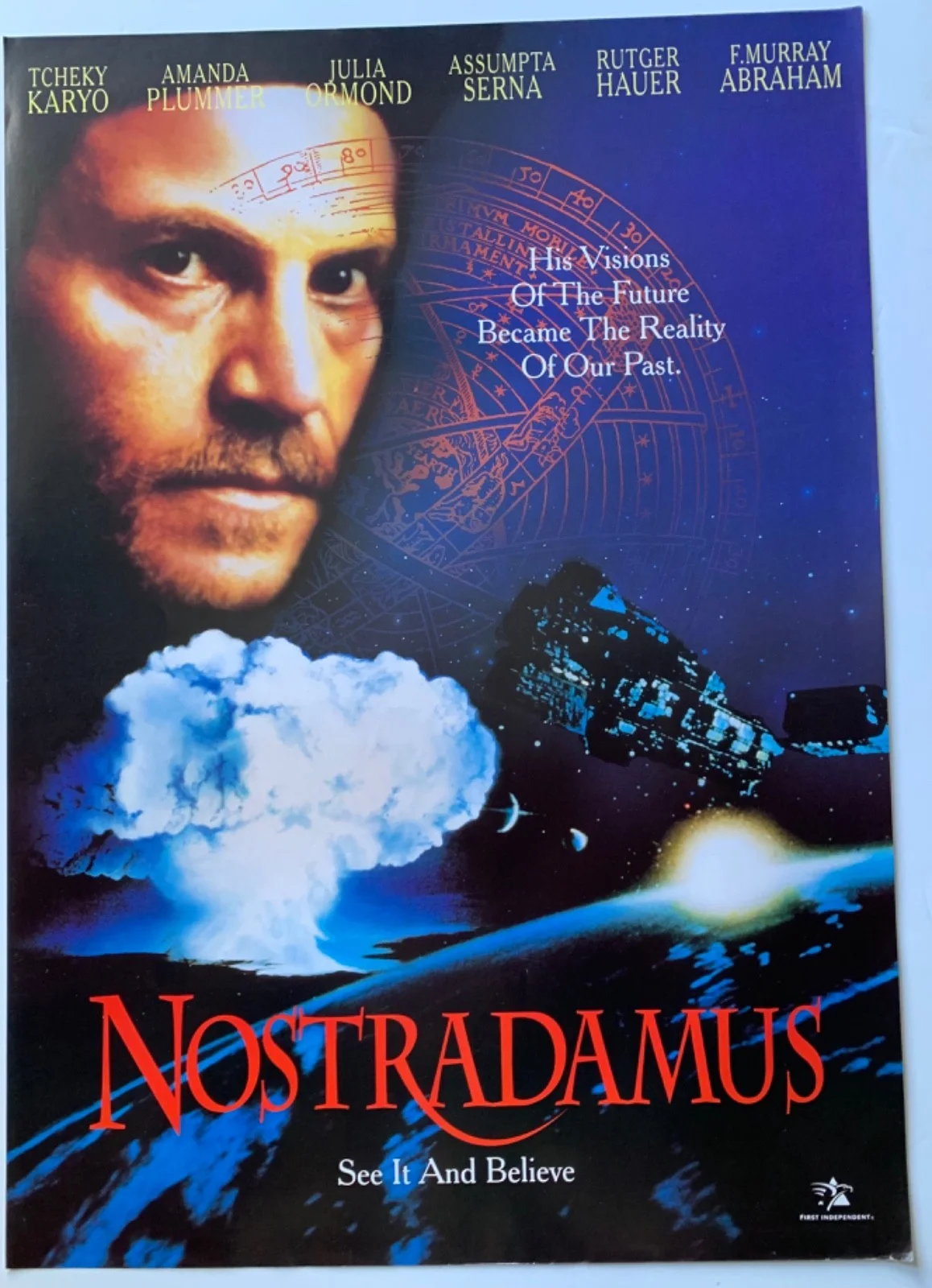 NOSTRADAMUS / VINTAGE VIDEO HORROR FILM POSTER 1990’S BRITISH ORIGINAL MOVIE, изображение 2