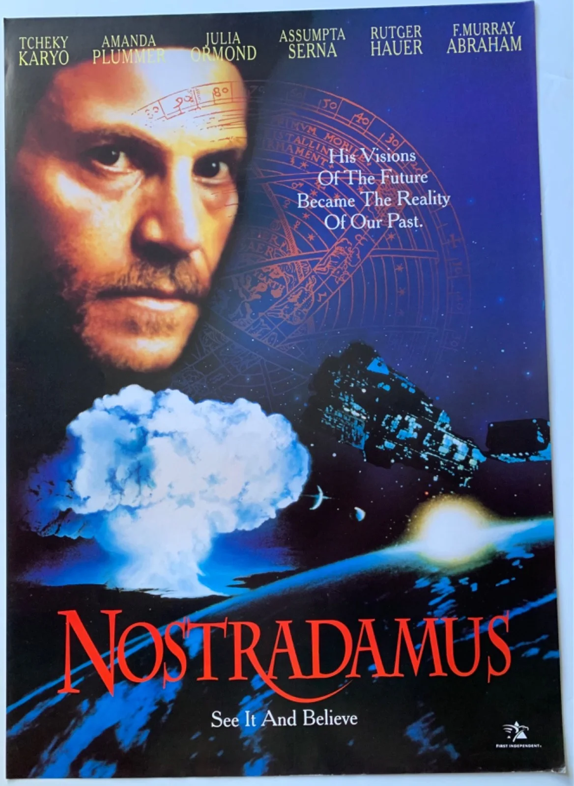 NOSTRADAMUS / VINTAGE VIDEO HORROR FILM POSTER 1990’S BRITISH ORIGINAL MOVIE, изображение 3