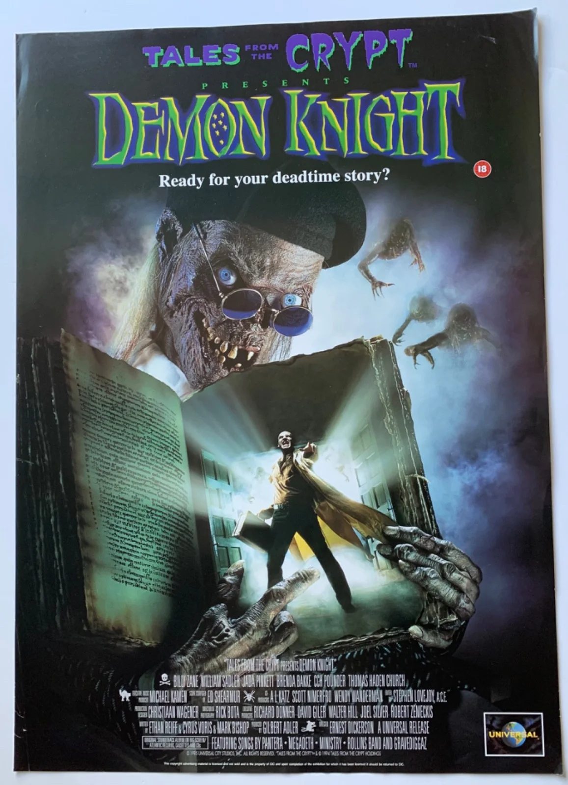 TALES FROM THE CRYPT / VINTAGE VIDEO FILM HORROR POSTER 1990’S BRITISH ORIGINAL, изображение 2