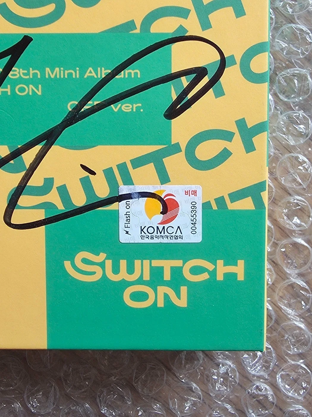 ASTRO 8TH MINI SWITCH ON ALBUM Promo Sticker Autographed Hand Signed, image 3