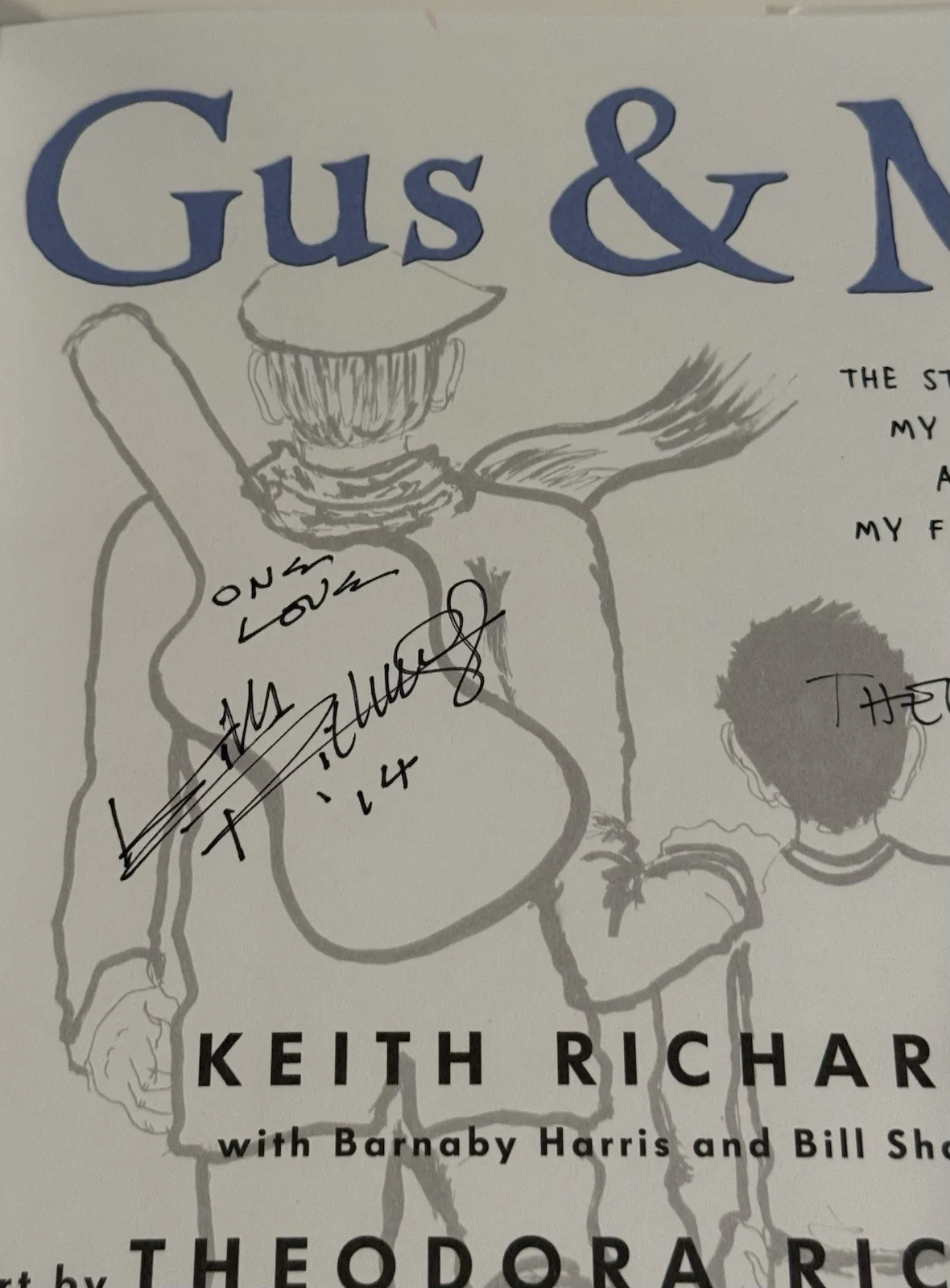 Keith Richards & Theodora Richards Signed Edition Gus & Me Book PSA Authentic, изображение 3