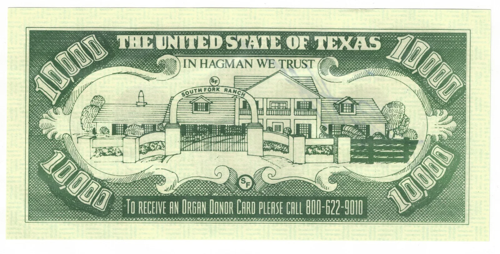 Larry Hagman Actor "Dallas " "I Dream of Jeannie" Signed Autographed Play Money, изображение 2