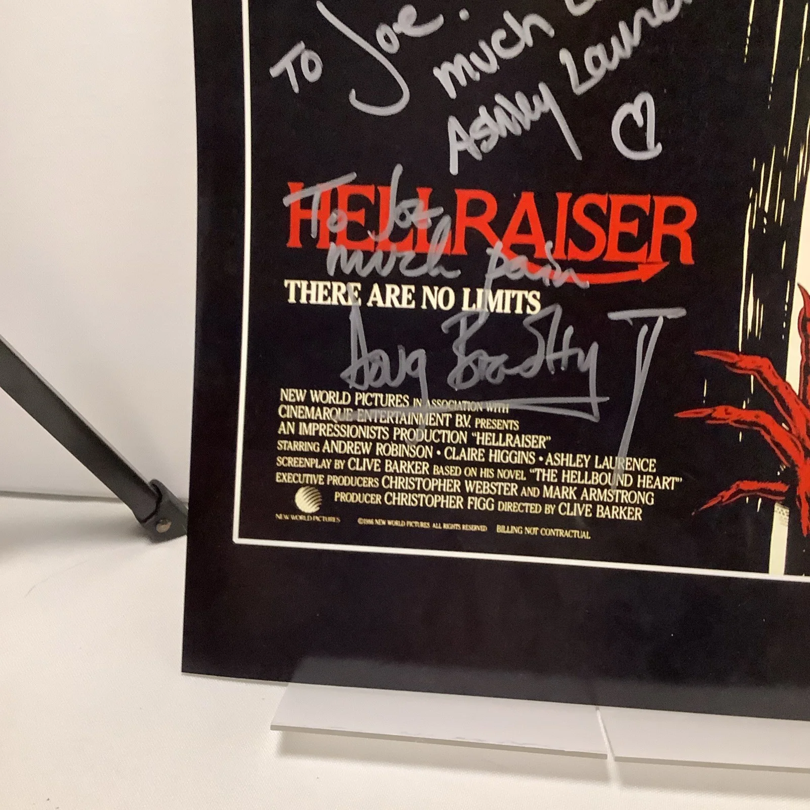 SIGNED Hell Raiser Movie Poster 10x15 Mint Condition, image 2