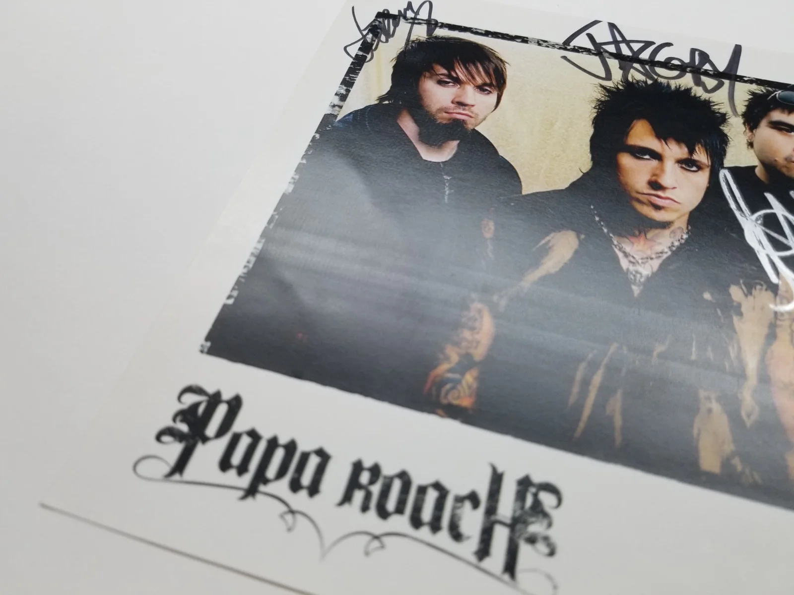 Papa Roach full band SIGNED 2006 Original Promo Photo JSA COA Autograph Jacoby +, изображение 3