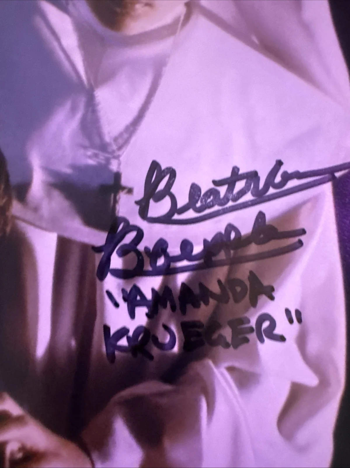 Beatrice Boepple, Whit Hertford — Beatrice Boepple & Whit Hertford signed 8x10 Photo Nightmare on Elm Street 5 JSA, изображение 5