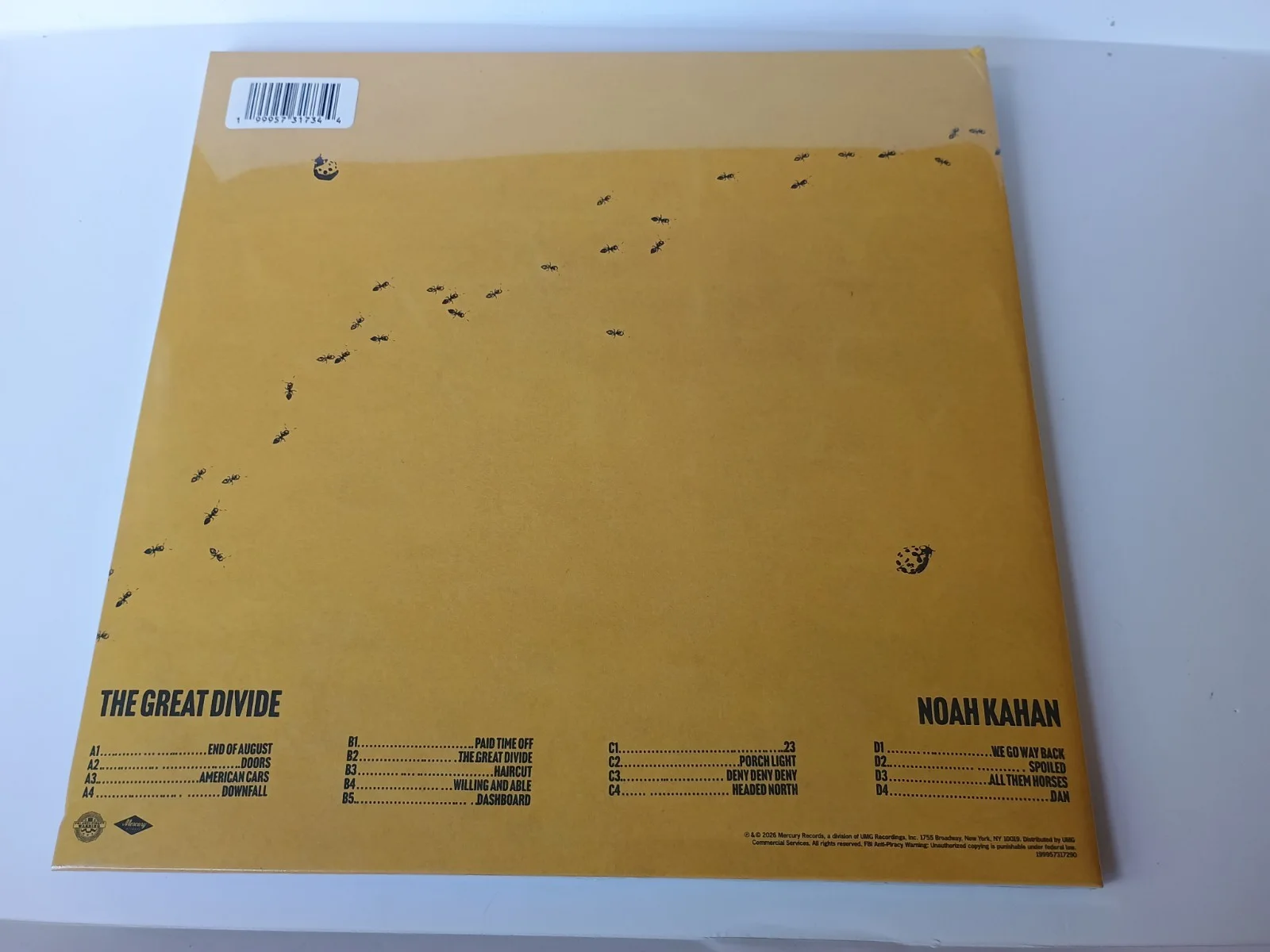 Noah Kahan — NOAH KAHAN VINYL THE GREAT DIVIDE AMERICAN RUST With Signed Insert LP IN HAND, image 3