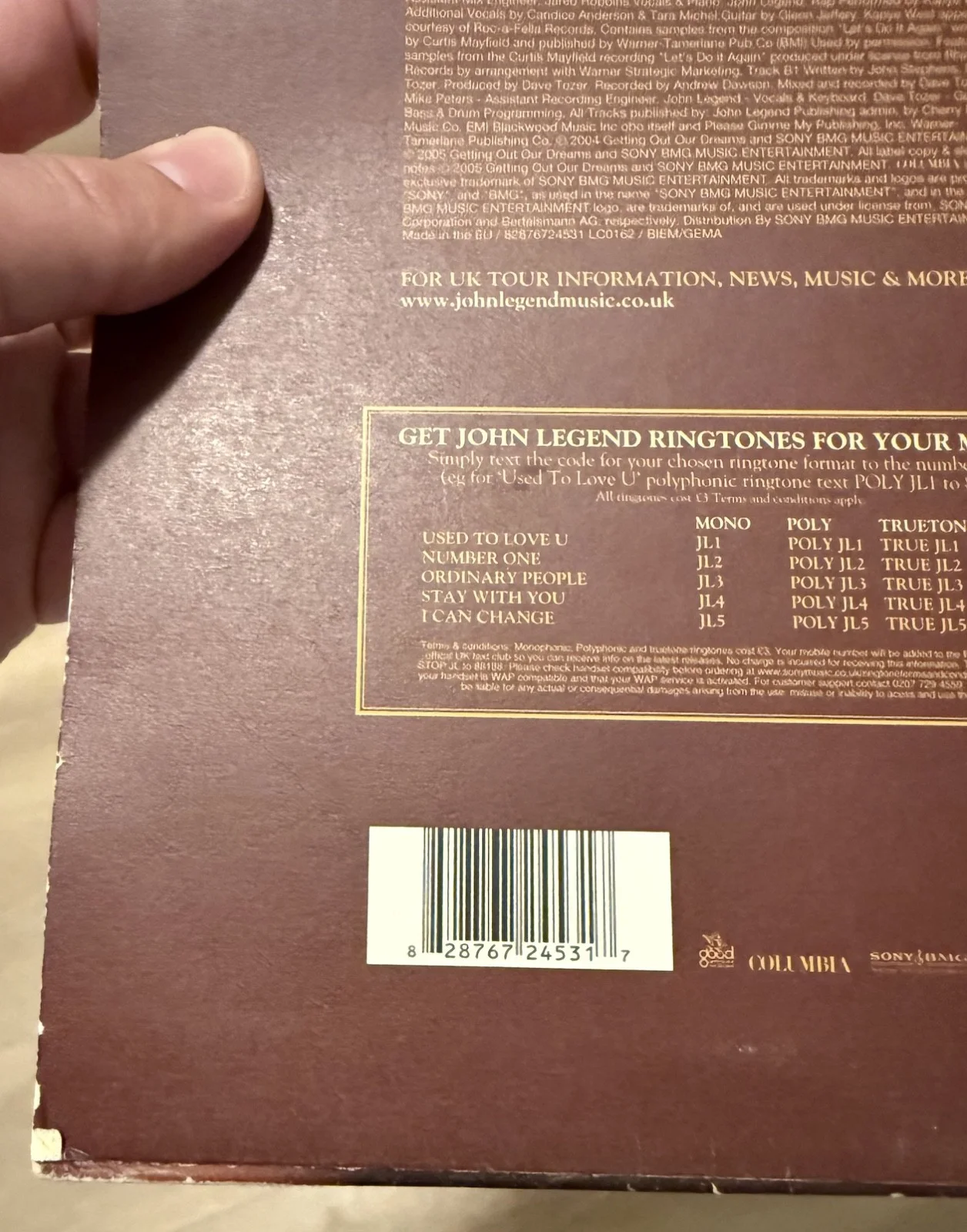 John Legend signed Number One 12" LP vinyl, image 5