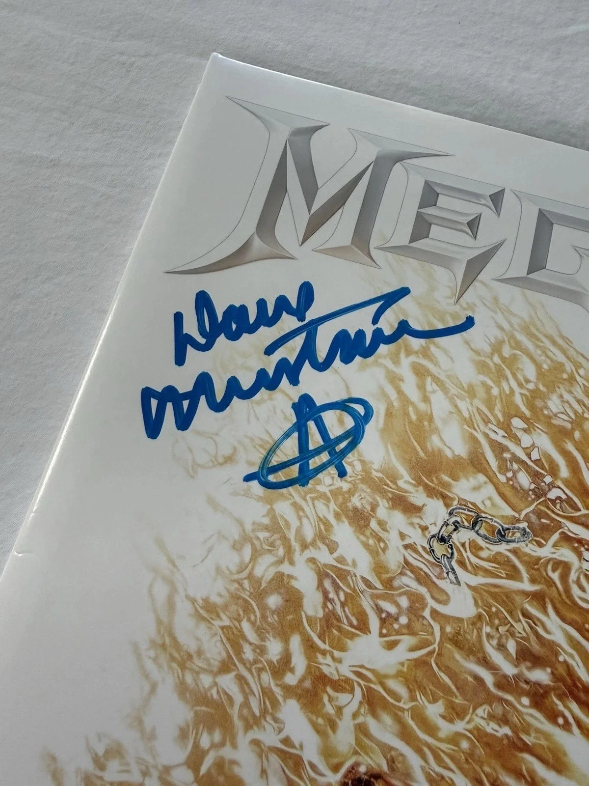 Megadeth Mustaine, Mantysaari, LoMenzo & Verbeuren Signed Auto LP Record JSA COA, изображение 3