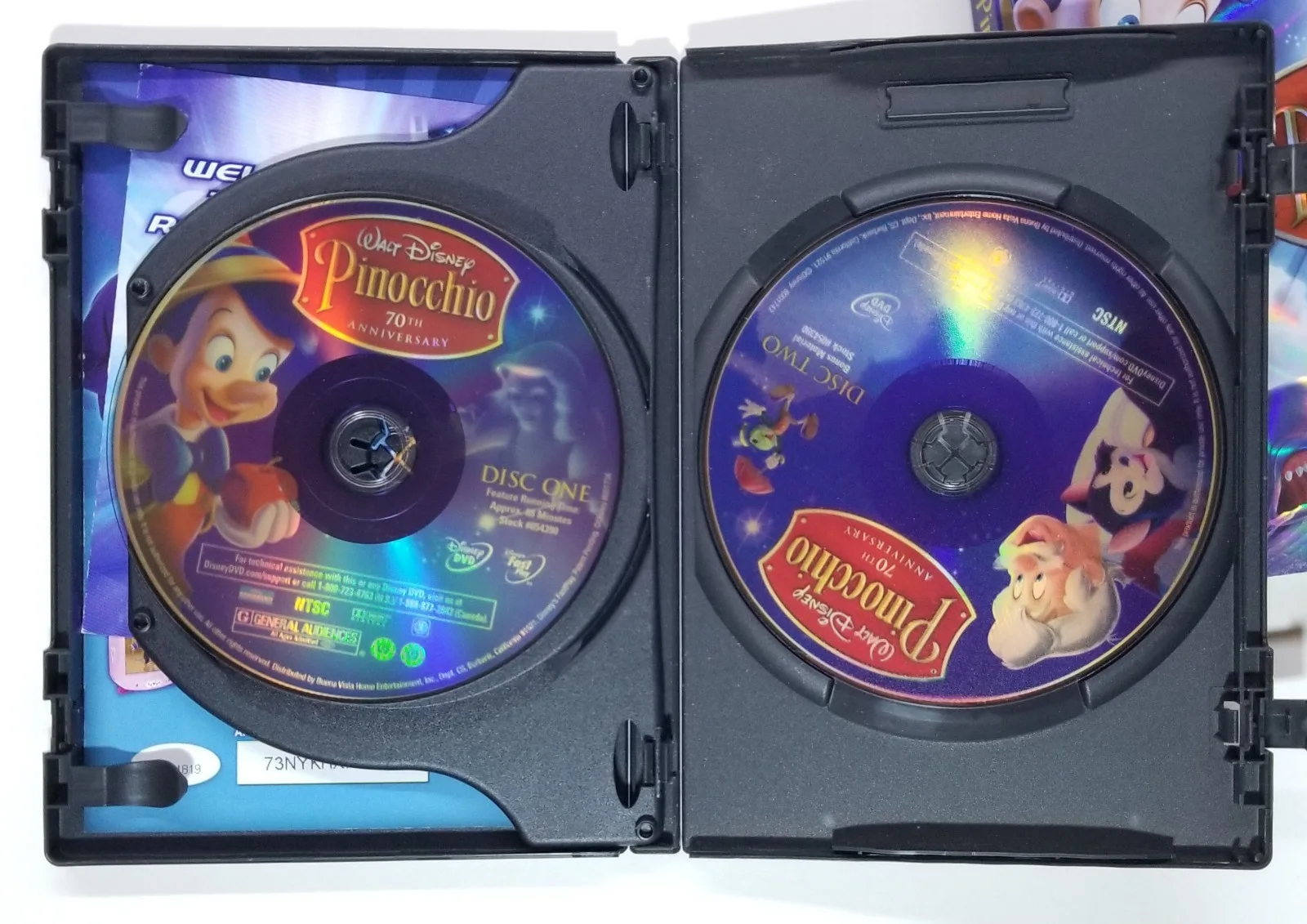 Dickie Jones — Dickie Jones hand SIGNED Pinocchio 70th Anniversary Platinum Edition DVD JSA COA, изображение 3