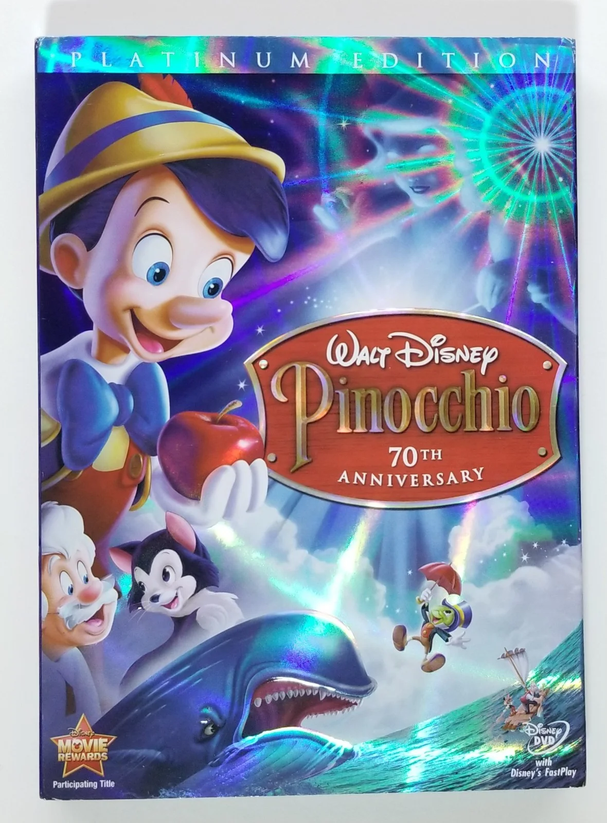 Dickie Jones — Dickie Jones hand SIGNED Pinocchio 70th Anniversary Platinum Edition DVD JSA COA, изображение 4