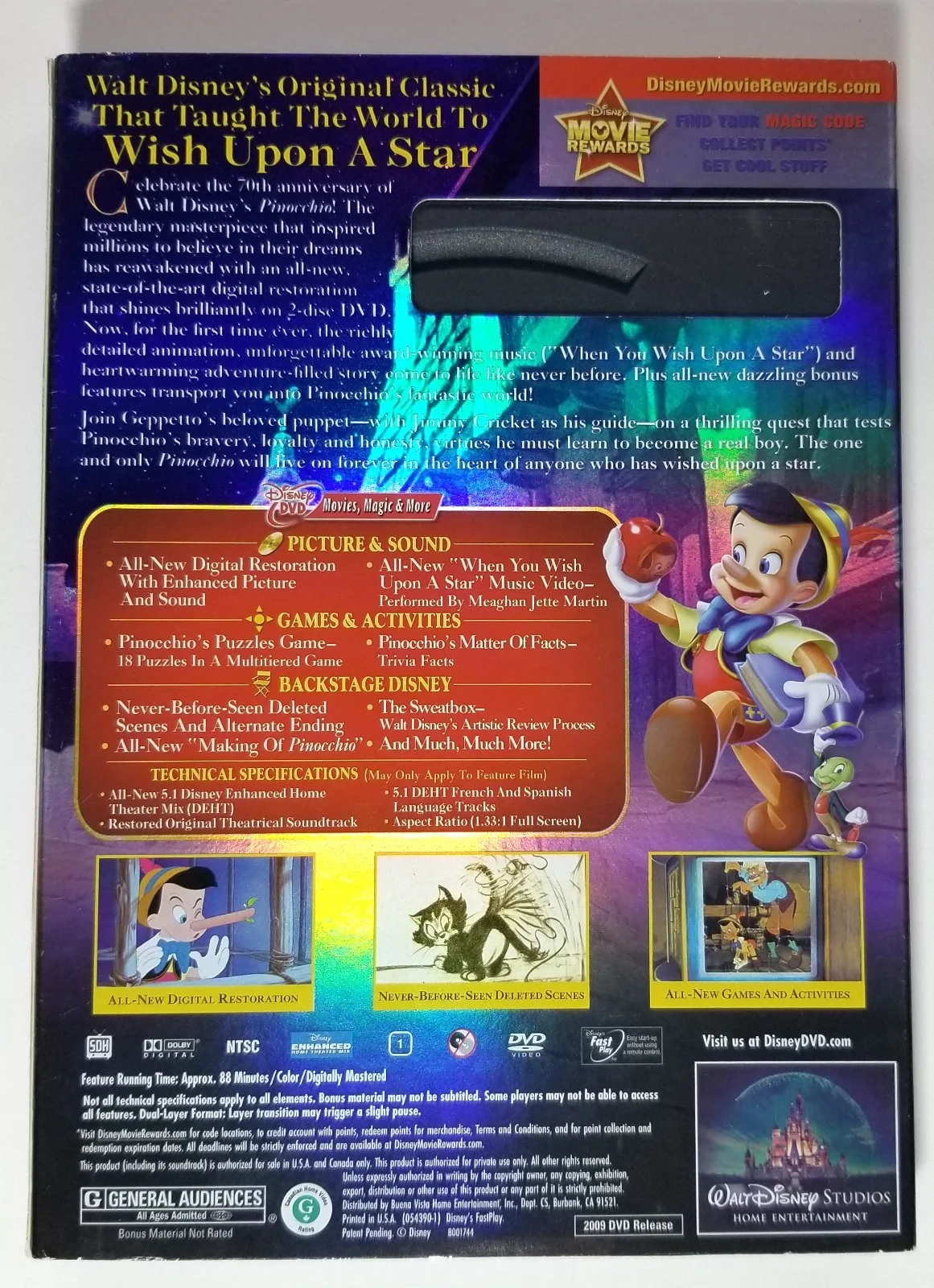 Dickie Jones — Dickie Jones hand SIGNED Pinocchio 70th Anniversary Platinum Edition DVD JSA COA, изображение 5