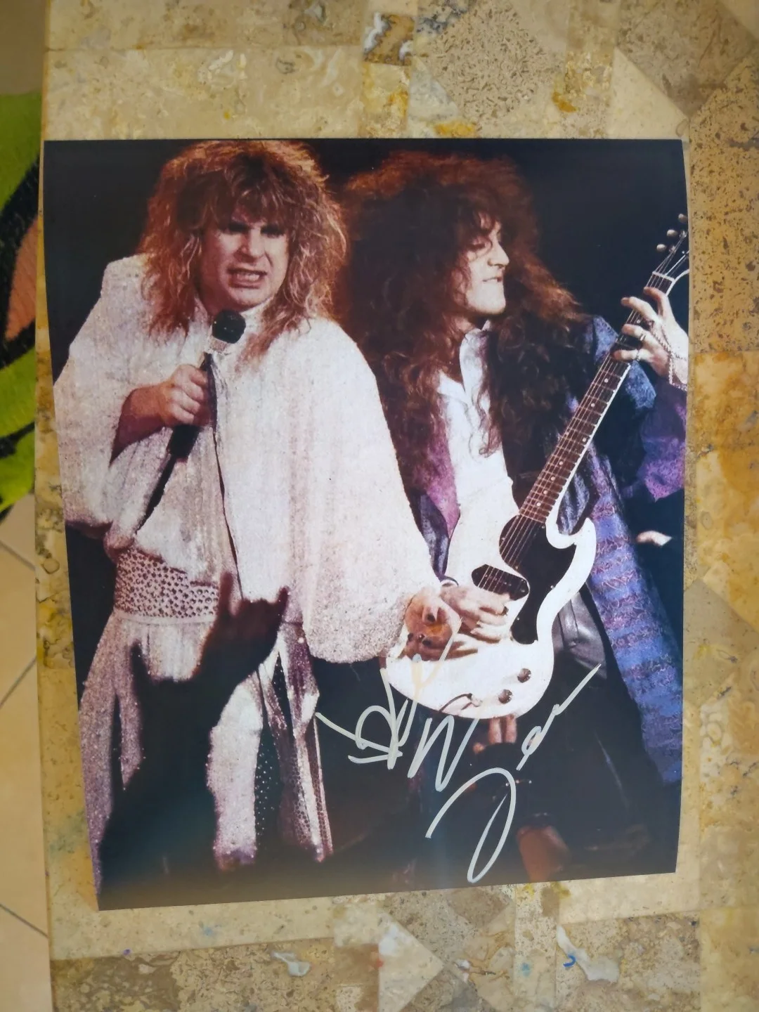 Jake E Lee Signed 8x10 Ozzy Badlands NAMM AUTOGRAPH OZZY ultimate sin Inscribed, image 4