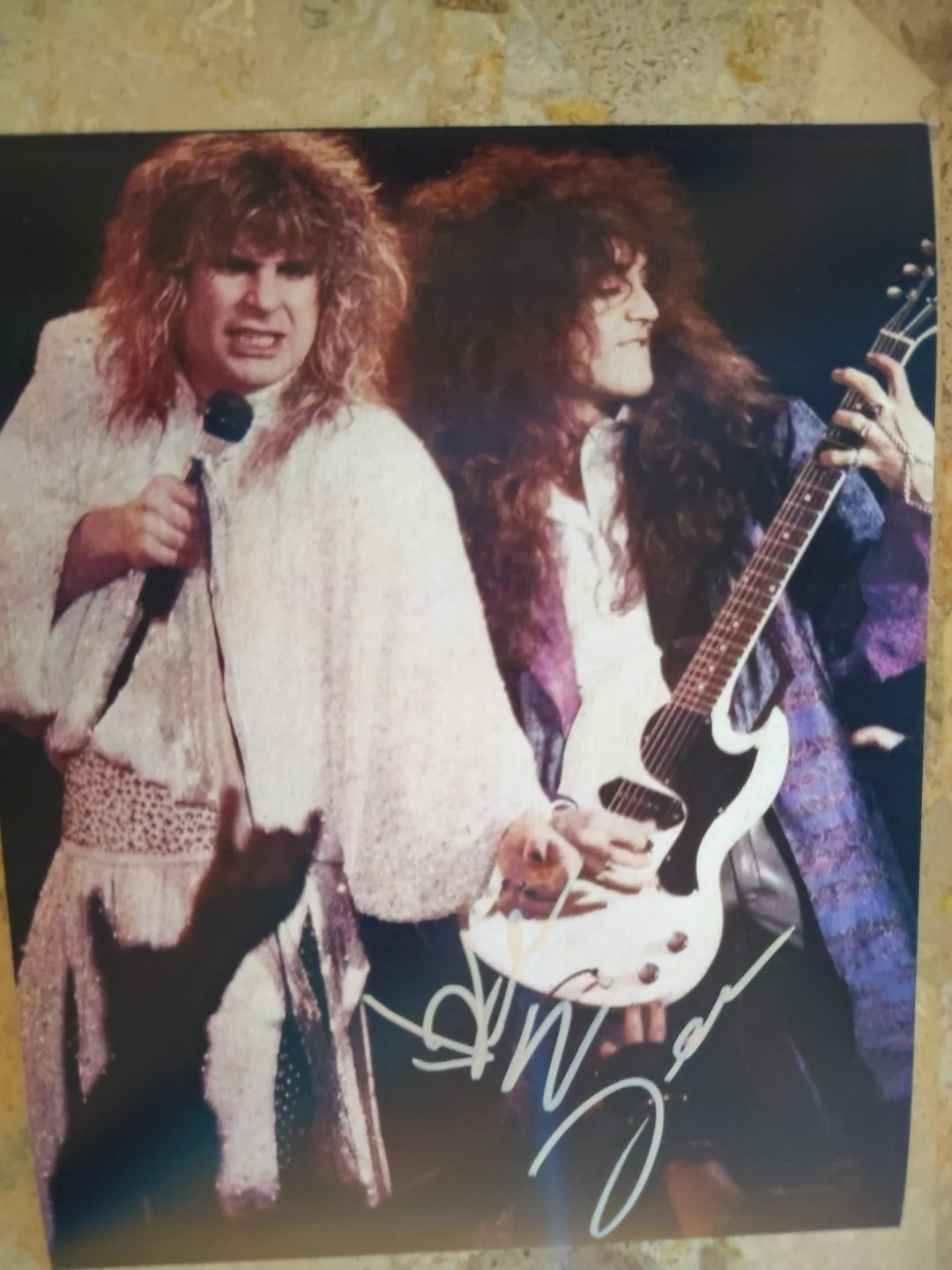 Jake E Lee Signed 8x10 Ozzy Badlands NAMM AUTOGRAPH OZZY ultimate sin Inscribed, image 5