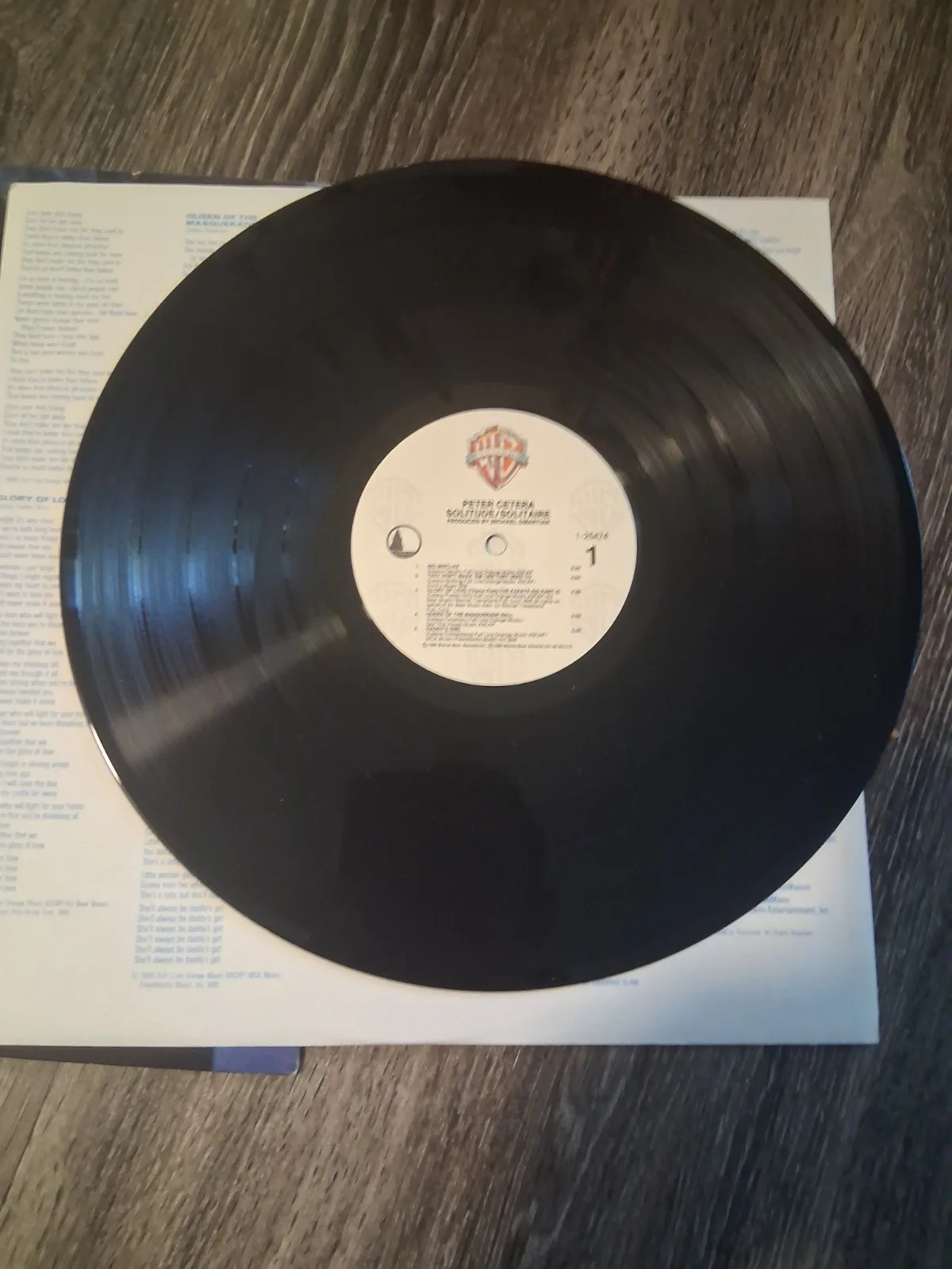 Peter Cetera Signed Record Album Solitude/Solitaire Autographed Lp, image 4