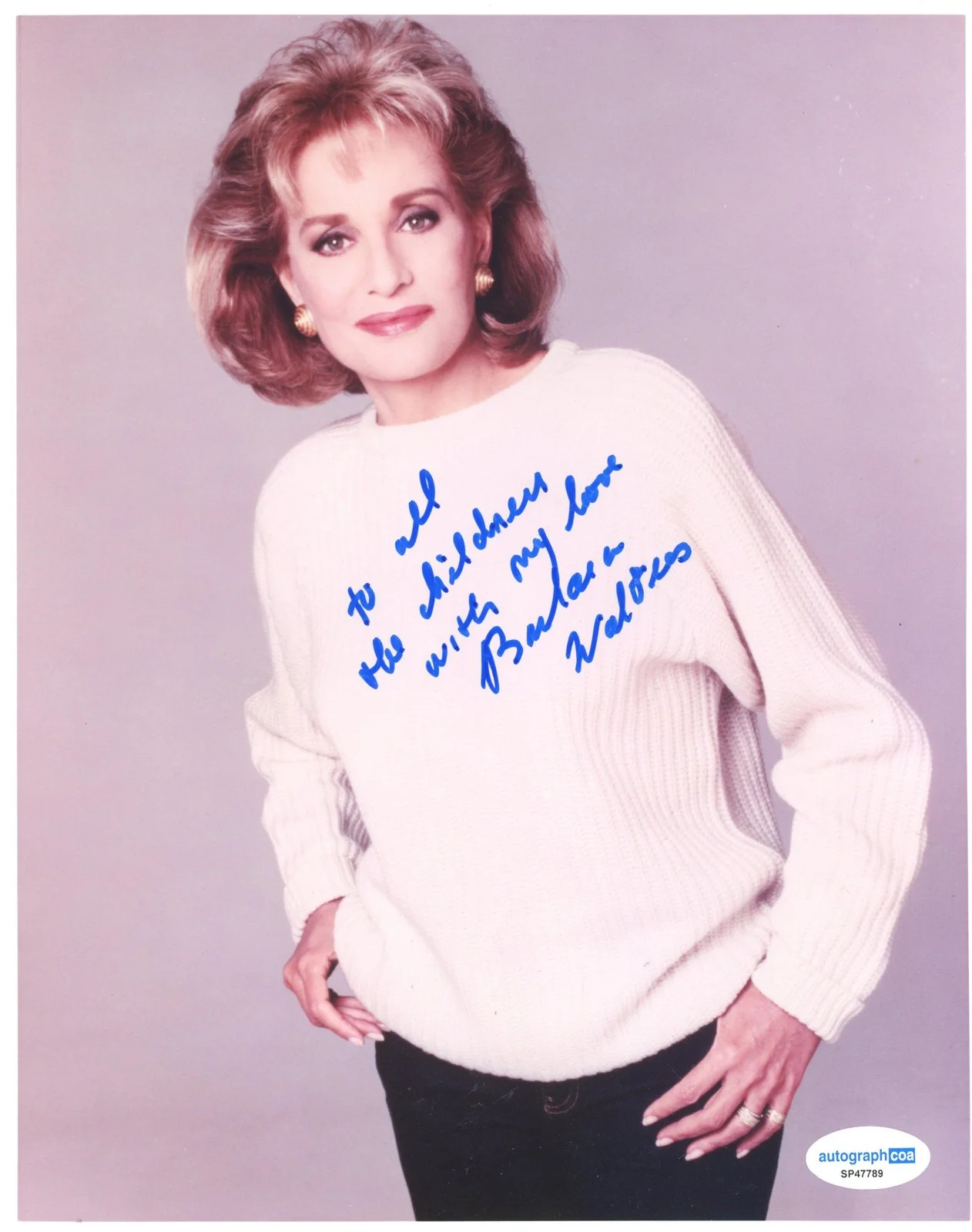 Barbara Walters — Barbara Walters "20/20" Autograph SIGNED Autographed 8x10 Photo ACOA