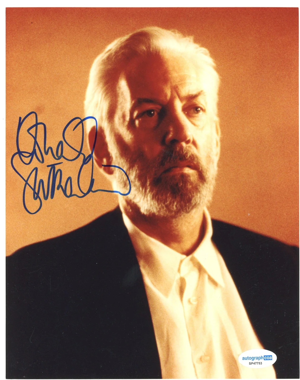 Donald Sutherland — Donald Sutherland "A Time to Kill" AUTOGRAPH Signed 'Lucien' 8x10 Photo ACOA