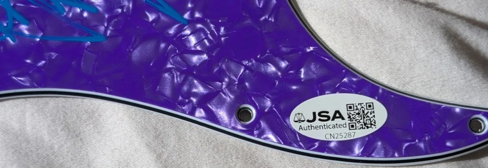 THE 1975 signed PICKGUARD pick guard MATT HEALEY guitar JSA Coa, image 3