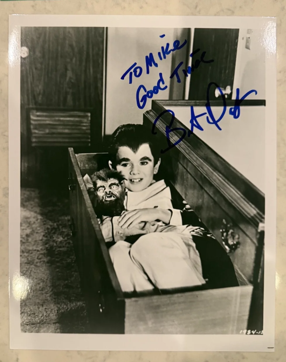 Butch Patrick signed 8x10 photo Wednesday Adams Al Lewis signed photo Munsters, image 3