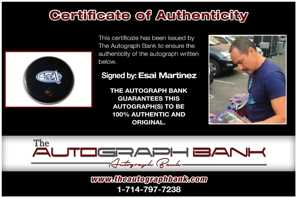 Esai Martinez — Esai Martinez 311 authentic signed Drumhead W/Certificate Autographed (DH210a), image 2