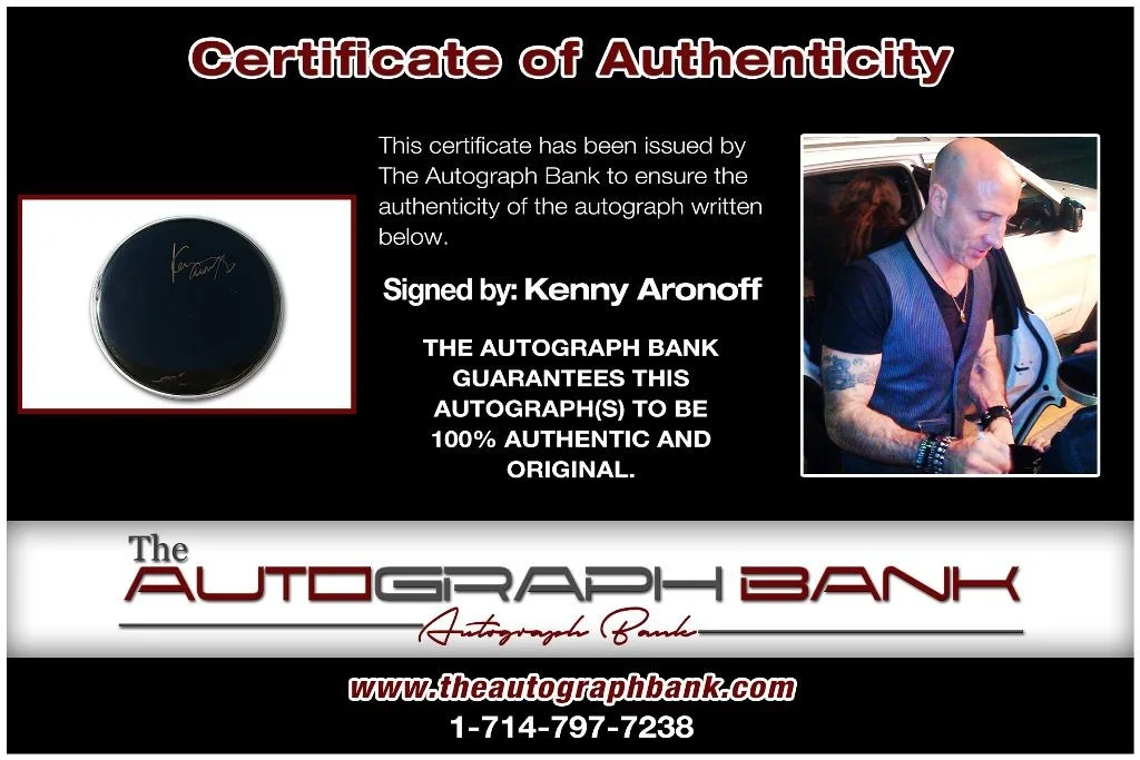 Kenny Aronoff — Kenny Aronoff BoDeans authentic signed Drumhead W/Cert Autographed 210DHb, image 2