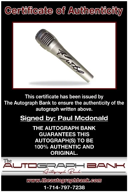 Paul McDonald — Paul McDonald American Idol authentic signed Microphone W/ Certificate mc112a1, image 2
