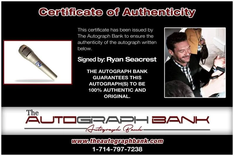 Ryan Seacrest — Ryan Seacrest authentic signed rock microphone W/Certificate Autographed (A0019), image 2