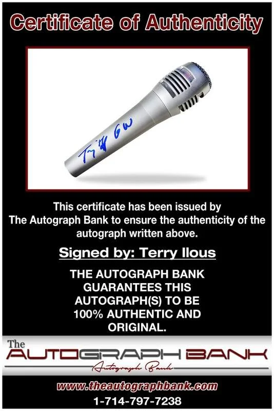 Great White — Great White Terry Ilous authentic signed rock microphone |Cert Autographed A0015, image 2